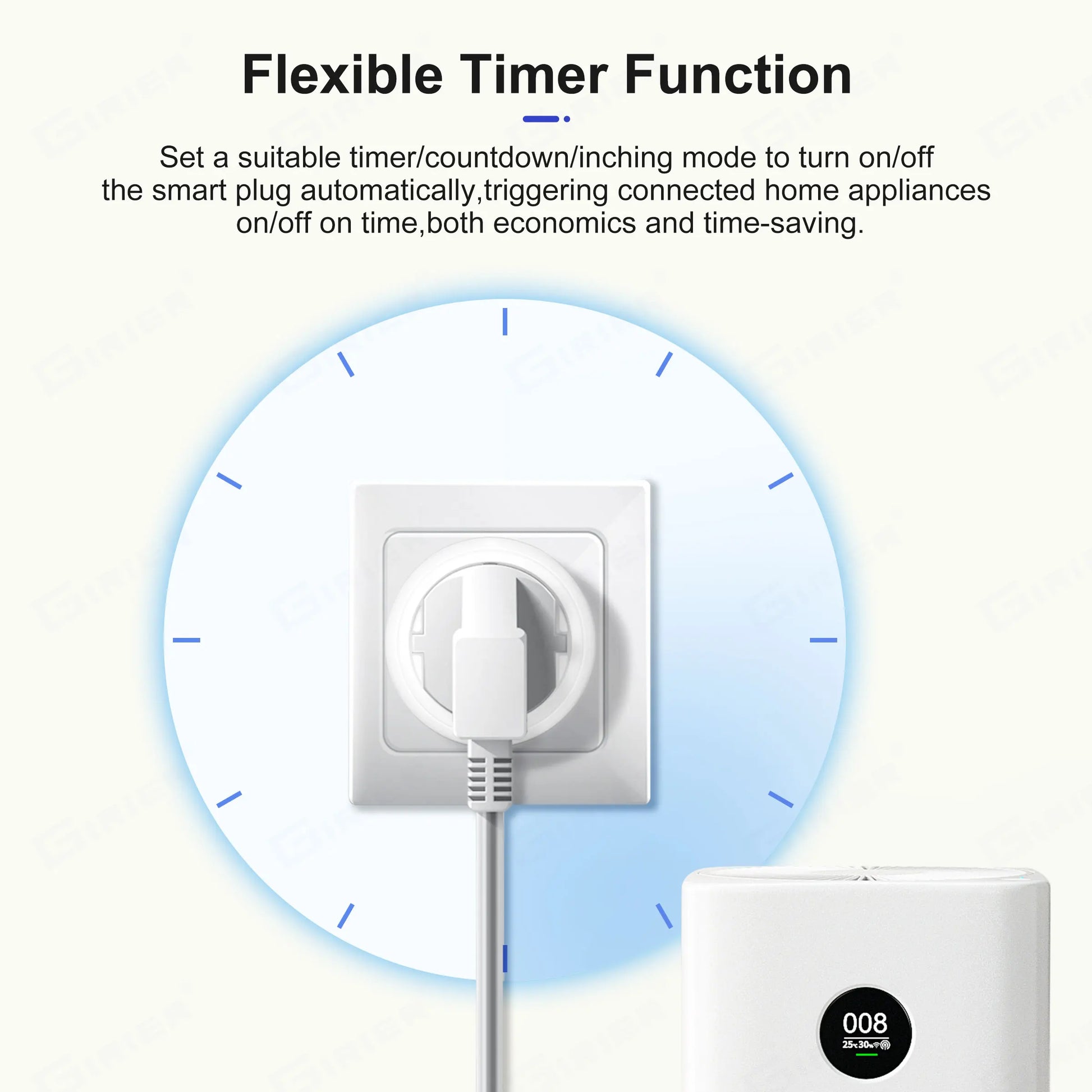 Tuya Zigbee Smart Plug 20A Smart Home Outlet Socket EU 4200W with Power Monitor Function Supports Alexa Alice Hey Google