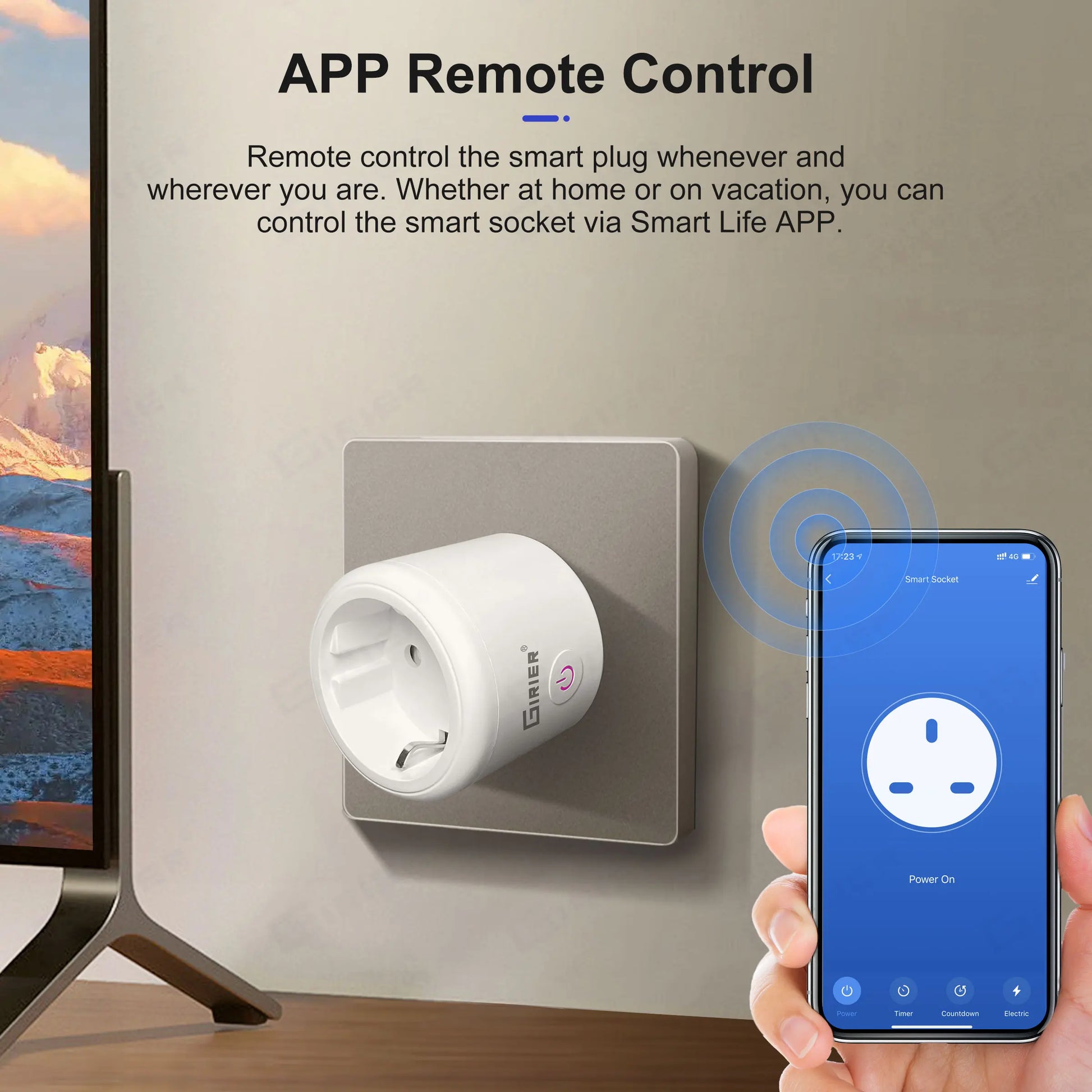 Tuya Zigbee Smart Plug 20A Smart Home Outlet Socket EU 4200W with Power Monitor Function Supports Alexa Alice Hey Google